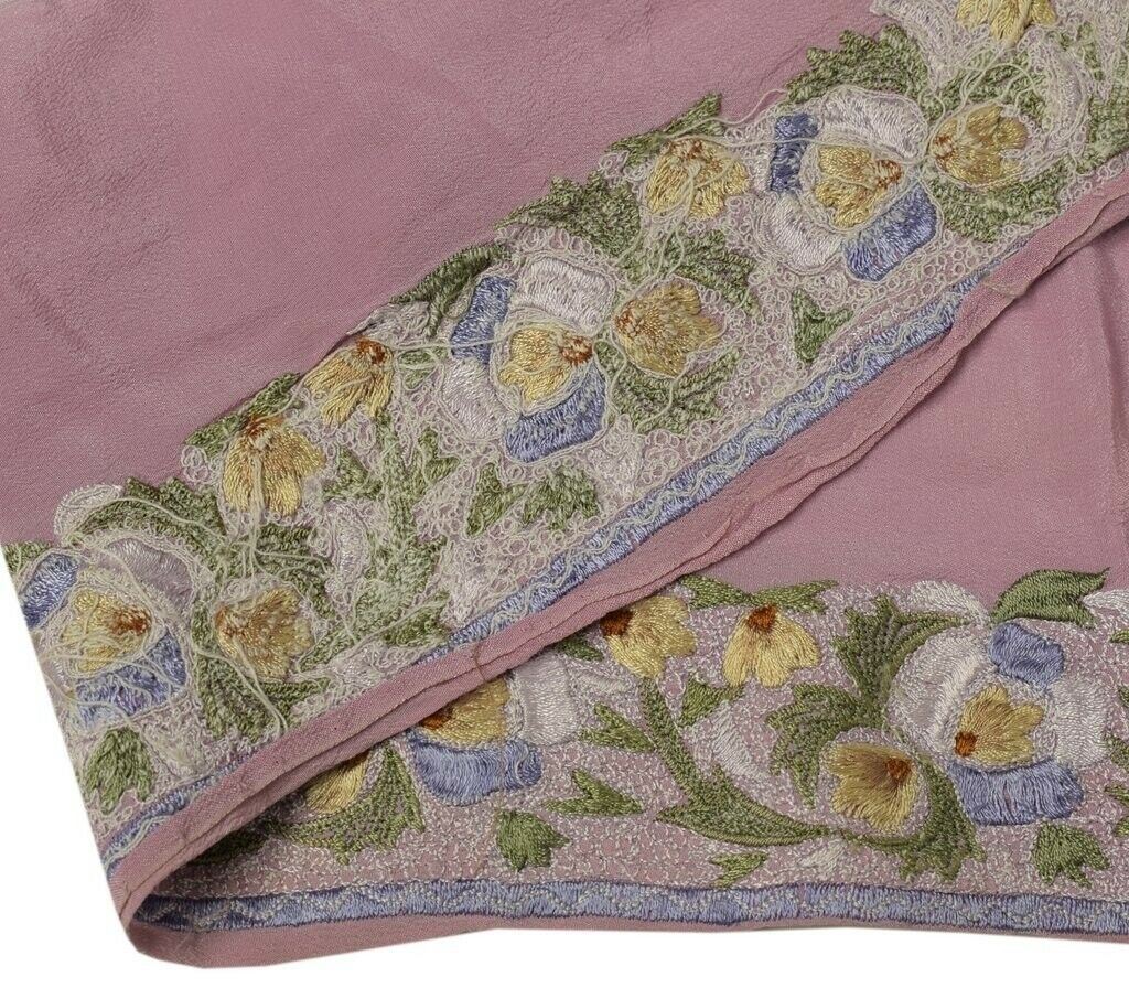 2" W Vintage Sari Border Indian Craft Sewing Trim Embroidered Ribbon Lace