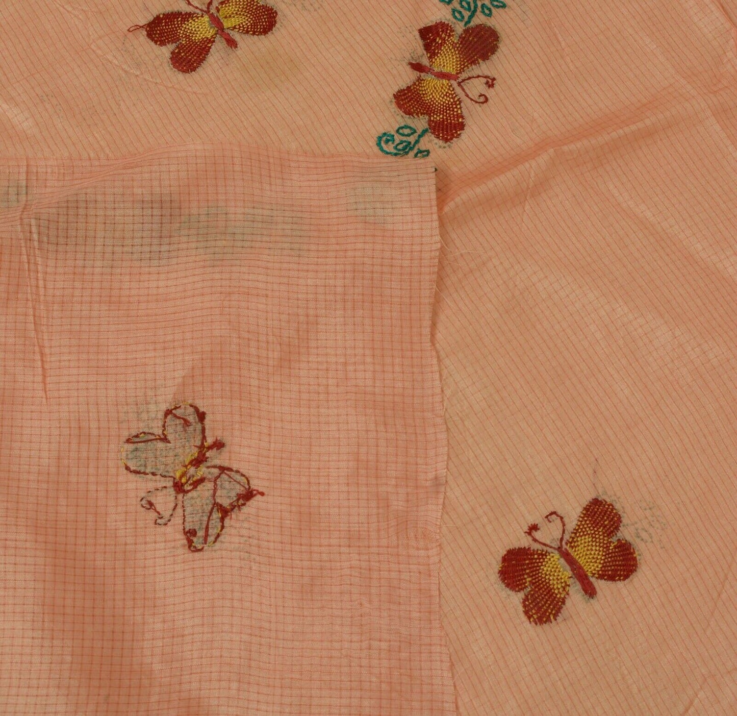 Vintage Saree Remnant Scrap Multi Purpose Craft Hand Embroidery Fabric