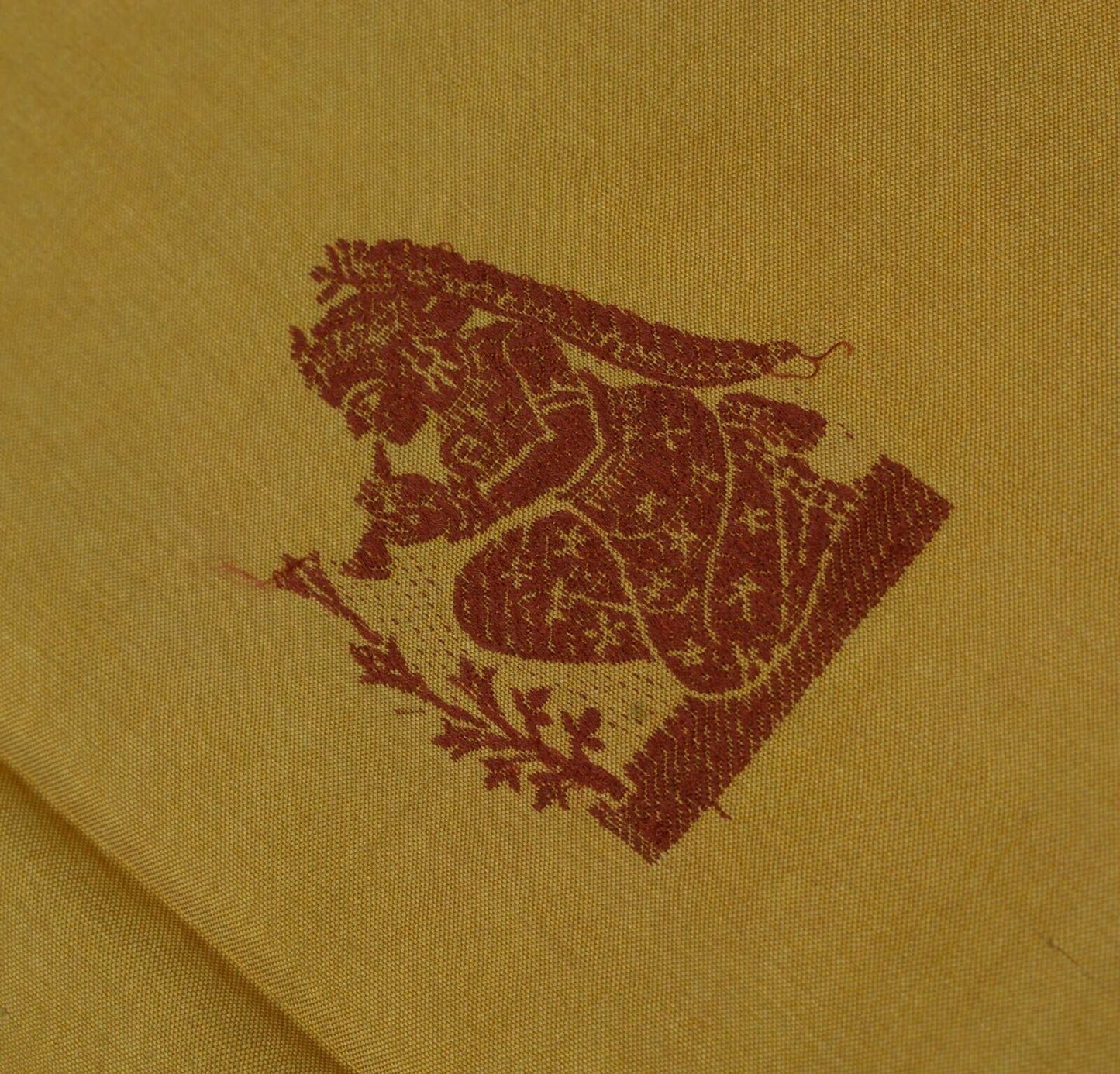 Vintage Saree Remnant Scrap Multi Purpose Craft Woven Baluchari Fabric