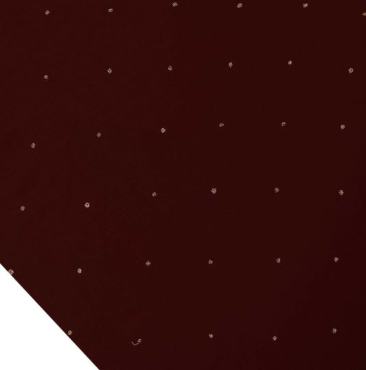 Blend Georgette Vintage Sari Remnant Scrap Fabric for Sewing Craft Maroon
