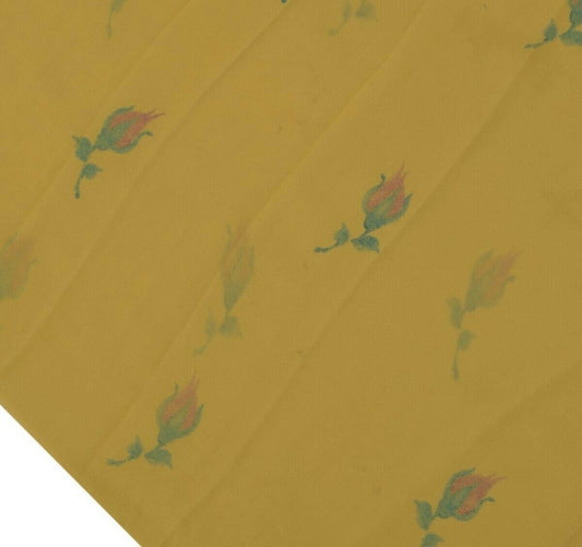 Blend Georgette Silk Vintage Sari Remnant Scrap Fabric for Sewing Craft Cream