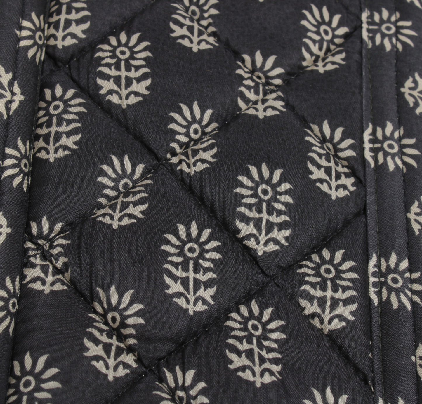 Sushila Vintage Black Tote Bag 100% Pure Silk Printed Handbag Shoulder Bag