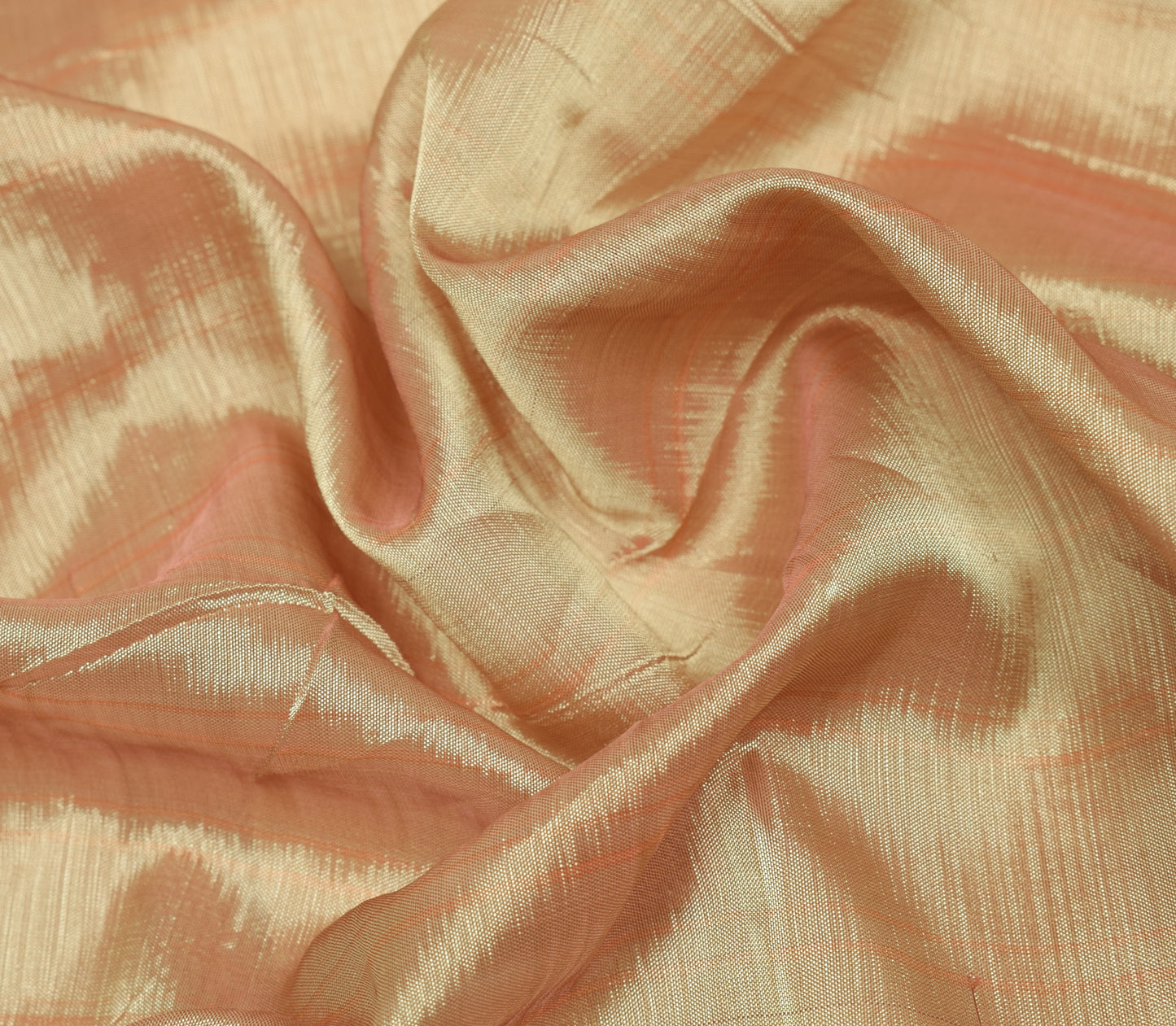 Sushila Vintage Golden Scrap Saree 100% Pure Silk Zari Work Sari Craft Fabric