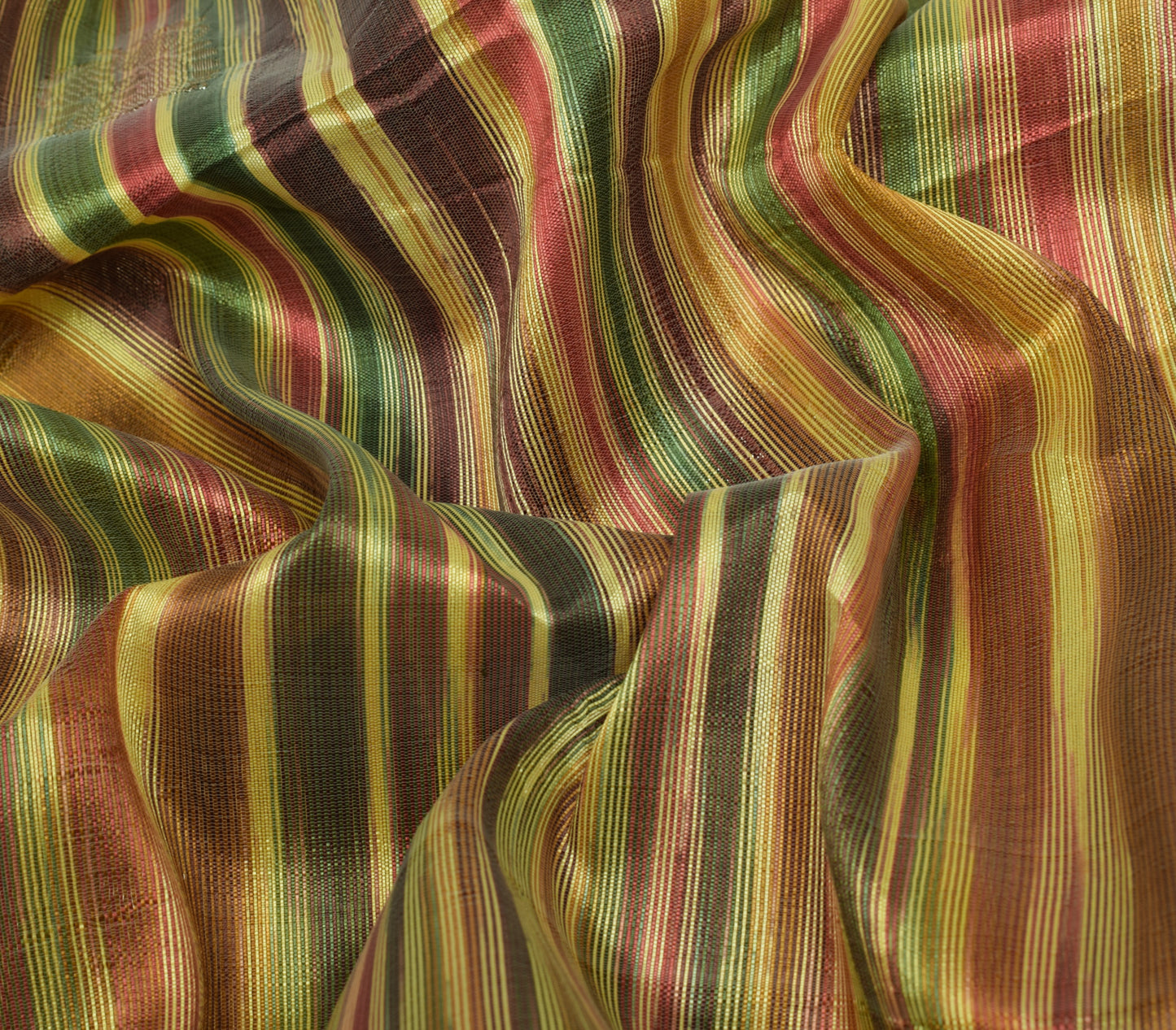 Sushila Vintage Multi-Color Scrap Saree Art Silk Zari Brocade Sari Craft Fabric