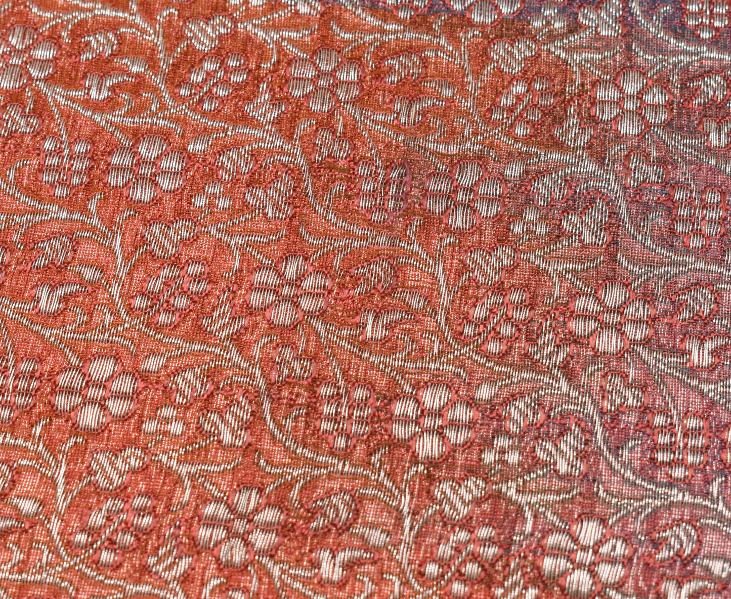 Sushila Vintage Multi-Color Banarasi Scrap Saree Satin Silk Zari Woven Fabric