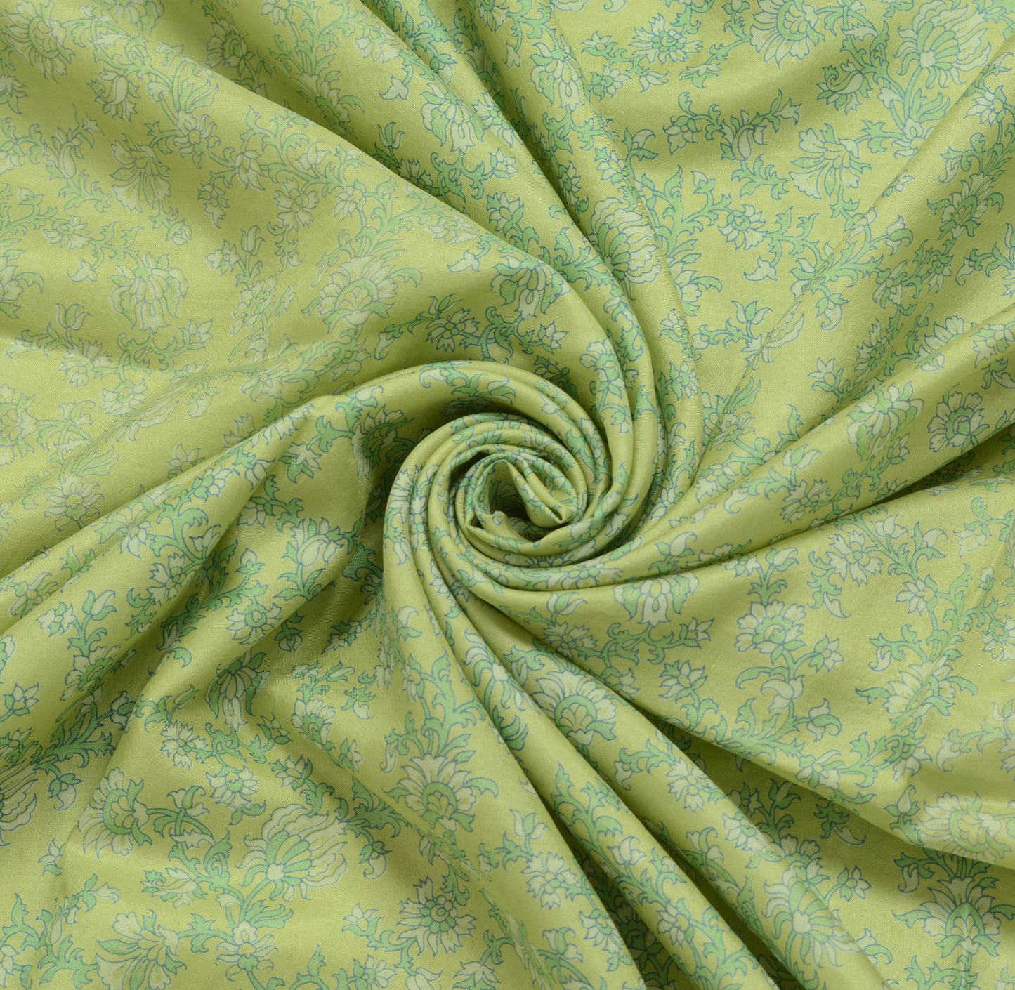 Sushila Vintage Indian Scrap Saree 100% Pure Silk Printed Floral Sari Fabric