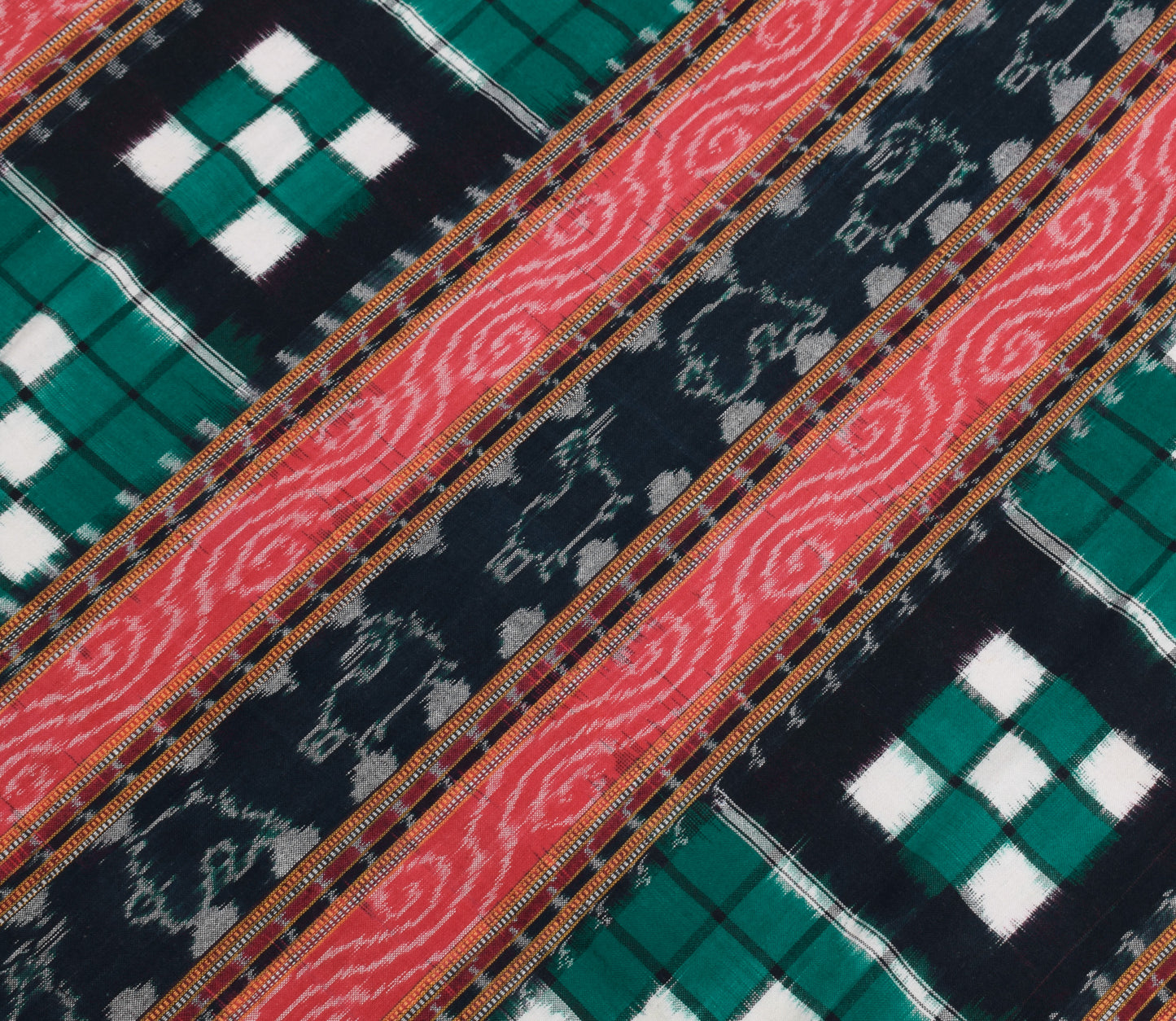 Sushila Vintage Multi-Color Scrap Dupatta Hand Woven Ikkat Patola Long Stole