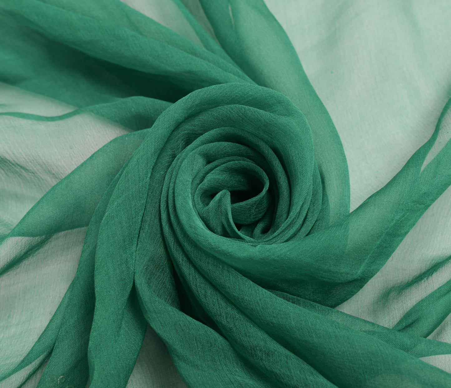 Sushila Vintage Green Scrap Dupatta Chiffon Silk Hand Beaded Floral Long Stole