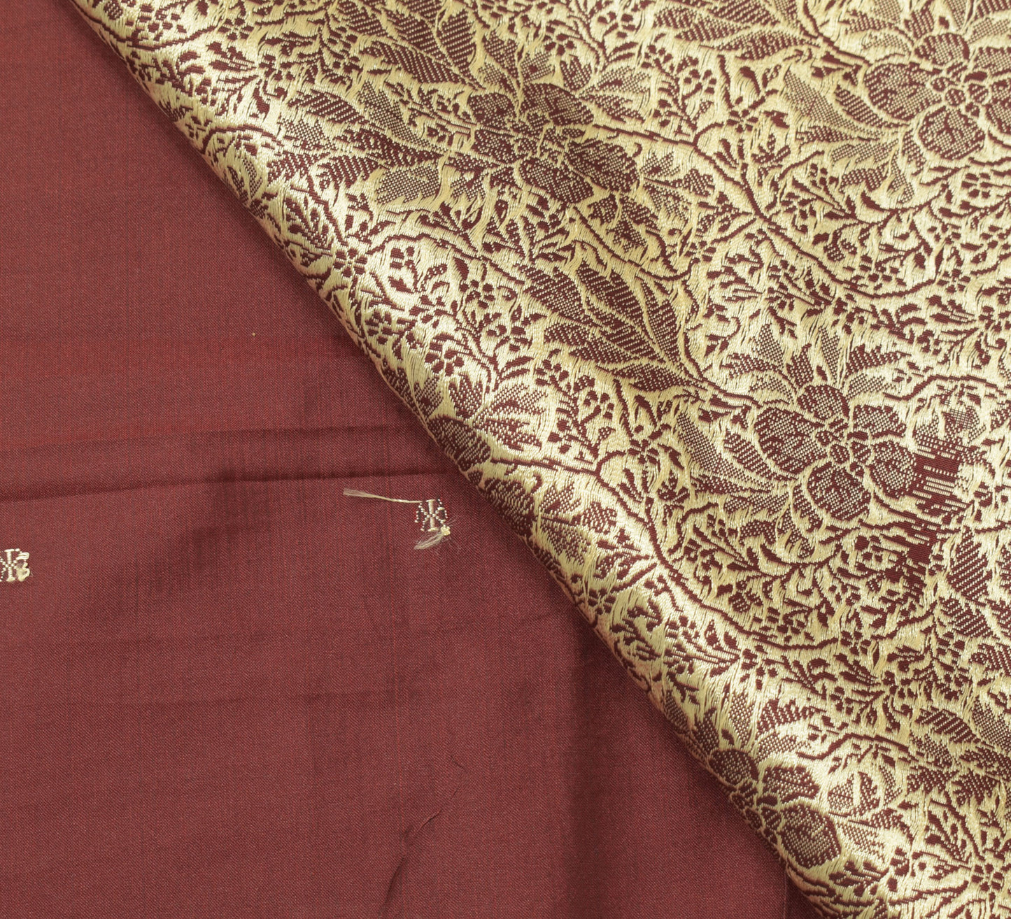 Sushila Vintage Maroon Saree Art Silk Woven Floral Pallu Border Sari 6Yds Fabric