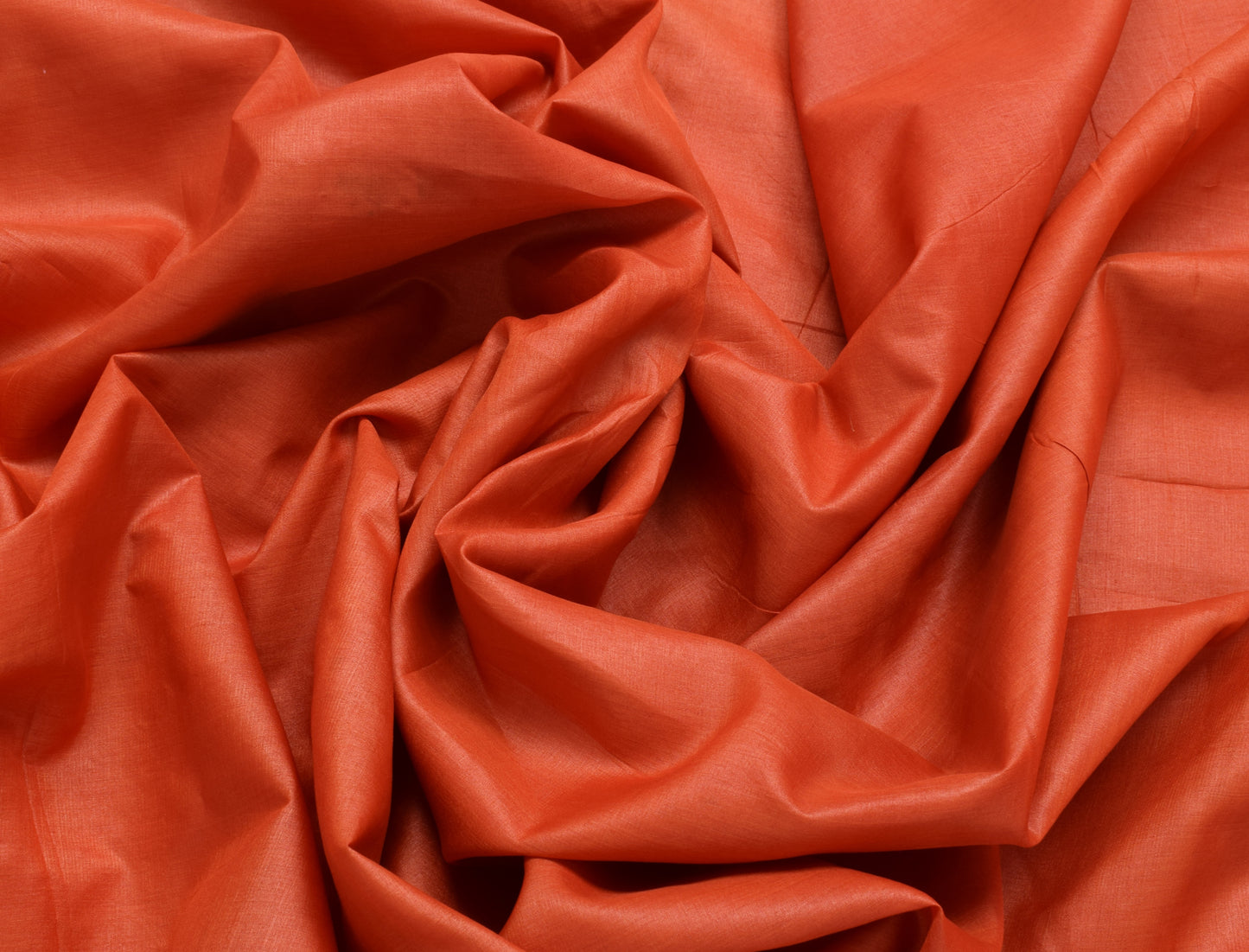 Sushila Vintage Orange Saree Puree Tussar Silk Embroidered Floral Sari Fabric