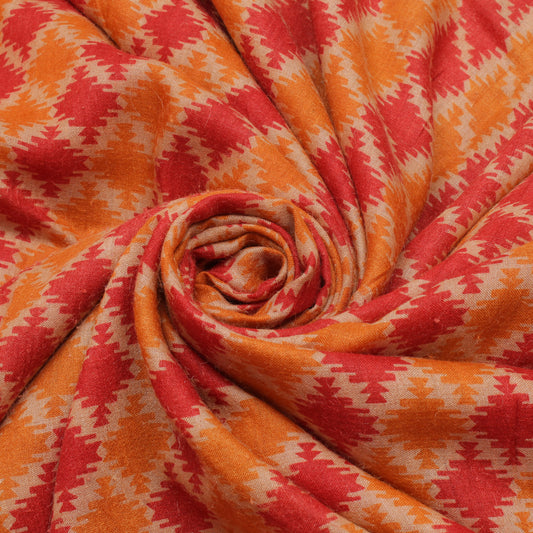 Sushila Vintage Multi-Color Saree 100% Pure Silk Printed Sari Craft Decor Fabric