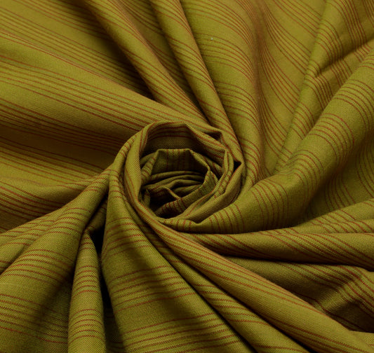 Sushila Vintage Green Indian Saree Blend Silk Embroidered & Printed Sari Fabric