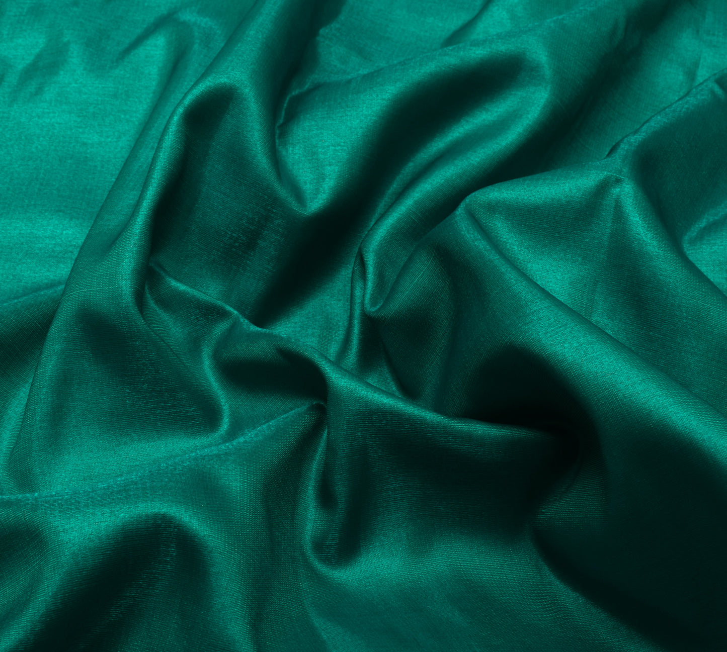 Sushila Vintage Teal Green Premium Sari Blend Silk Embroidered Woven Sari Fabric