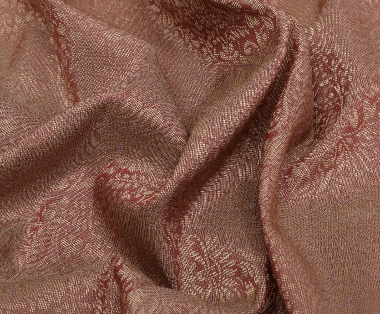 Sushila Vintage Indian Saree 100% Pure Silk Woven Paisley Sari Craft Fabric