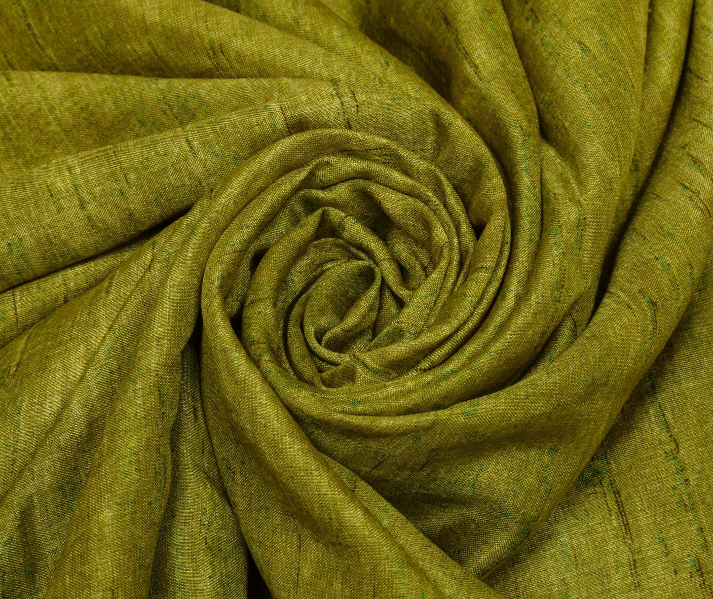 Sushila Vintage Green Indian Saree Blend Silk Humans Applique Work Sari Fabric
