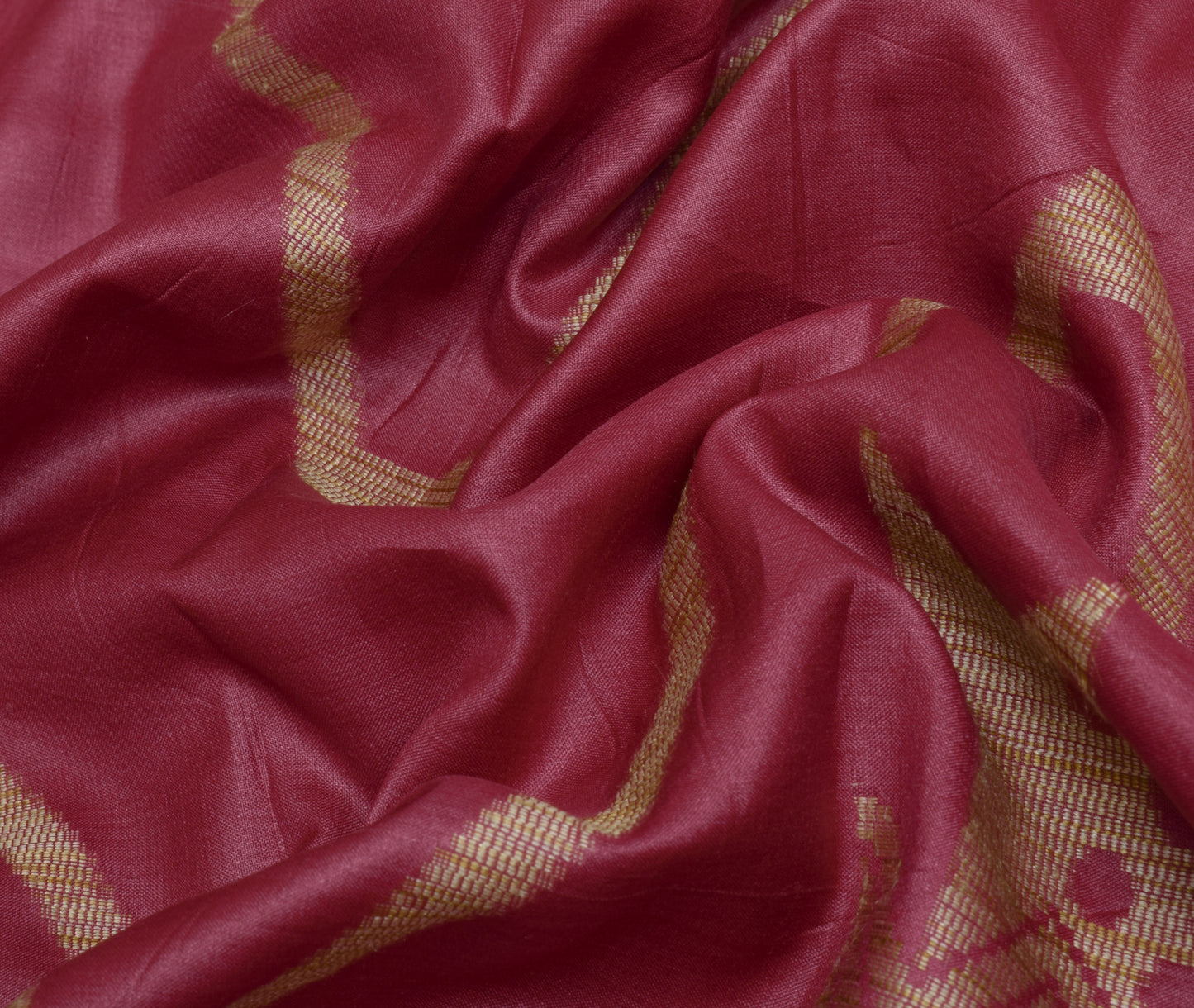 Sushila Vintage Indian Saree 100% Pure Silk Paisley Woven Sari 5 YD Craft Fabric