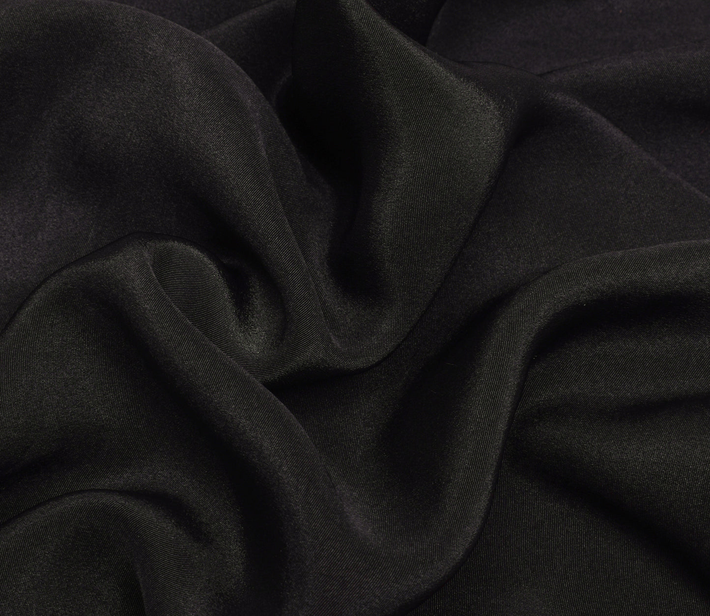 Sushila Vintage Black Saree Blend Crepe Silk Hand Beaded Floral 5 YD Sari Fabric