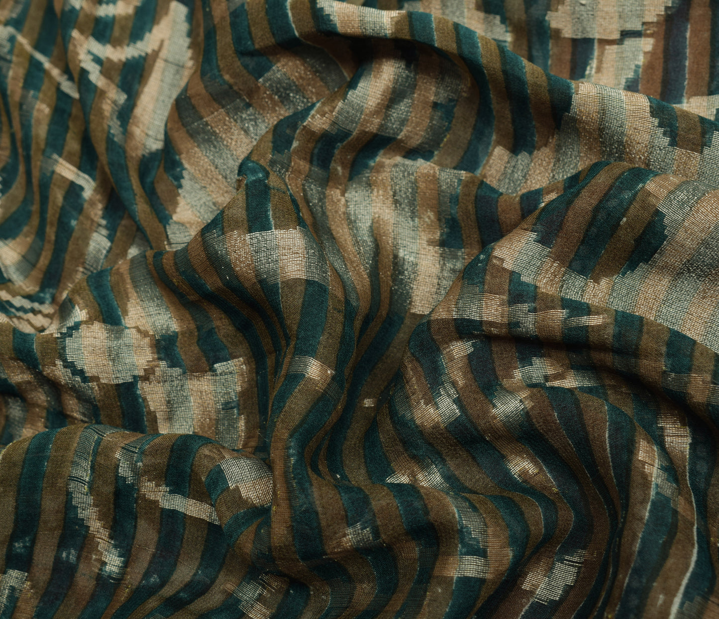 Sushila Vintage Indian Saree 100% Pure Georgette Silk Floral Printed Sari Fabric