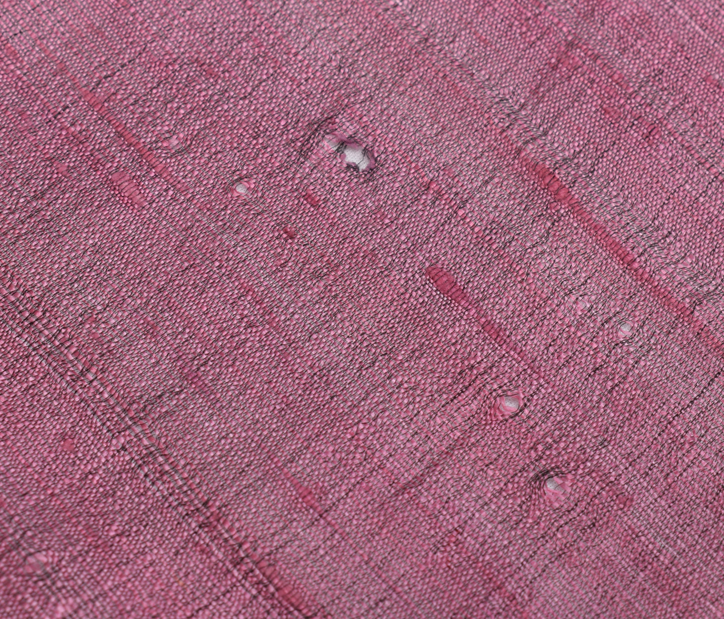 Sushila Vintage Pink Indian Saree 100% Pure Khadi Silk Woven Sari Craft Fabric