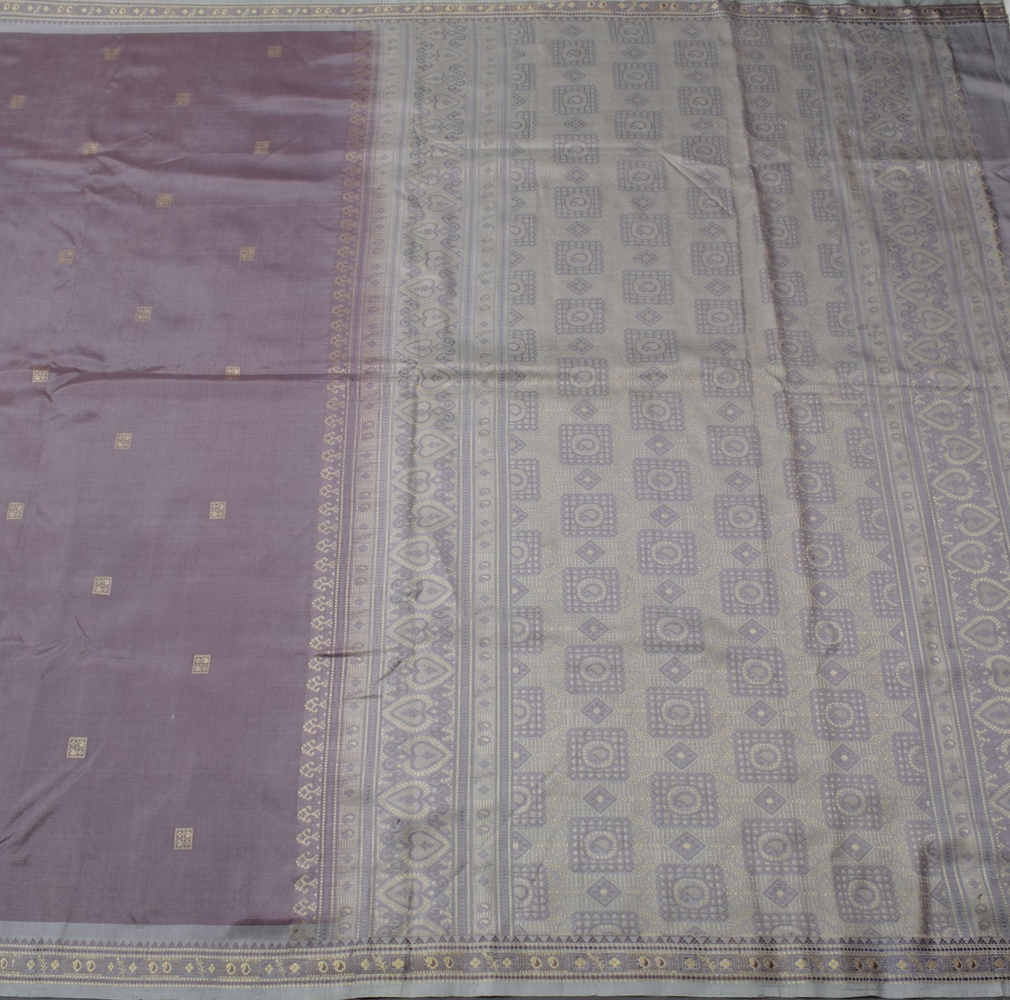 Sushila Vintage Indian Saree 100% Pure Silk Woven Paisley Soft Sari Craft Fabric