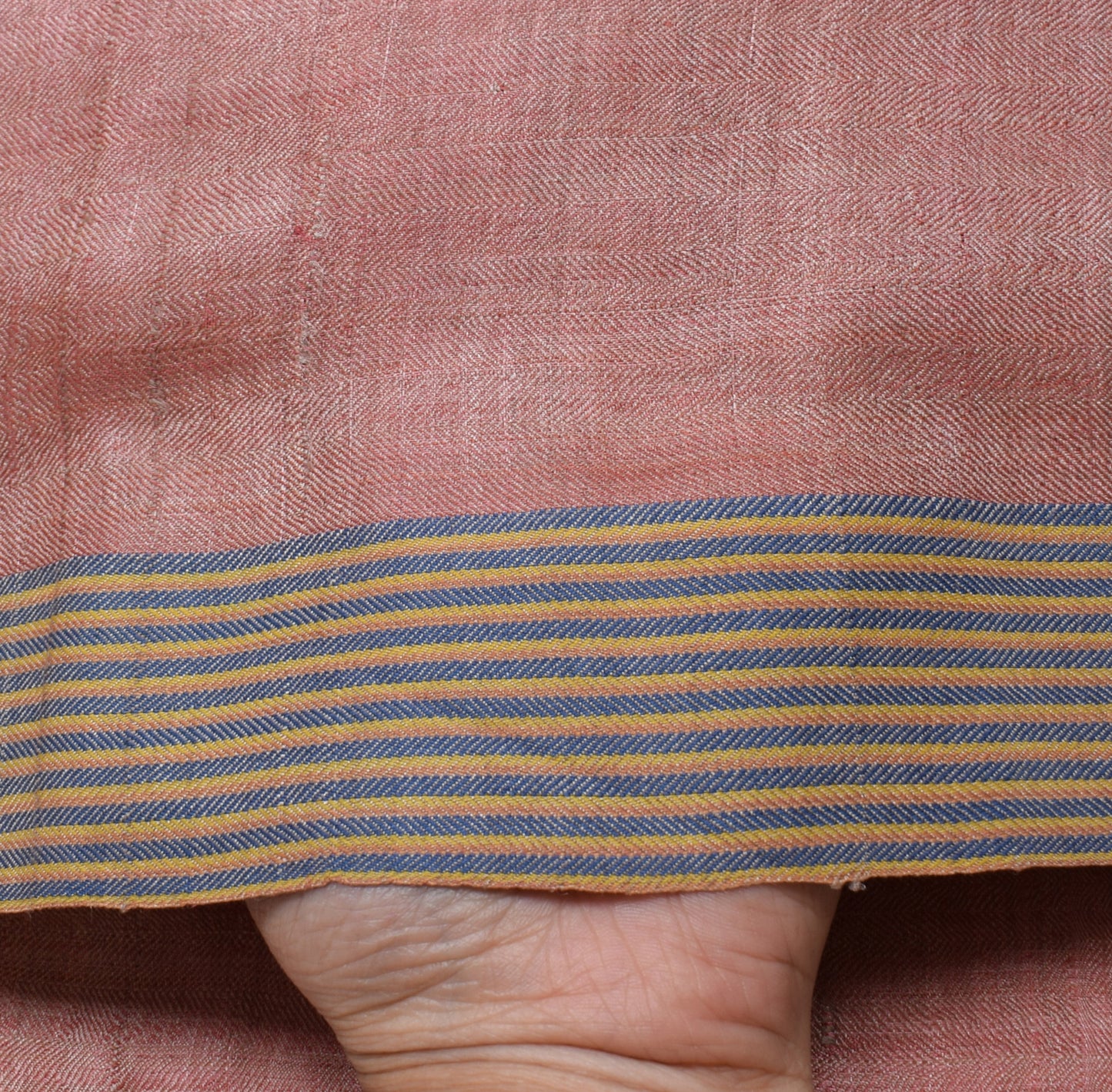 Sushila Vintage Indian Saree 100% Pure Woolen Woven 5 Yard Sari Craft Fabric