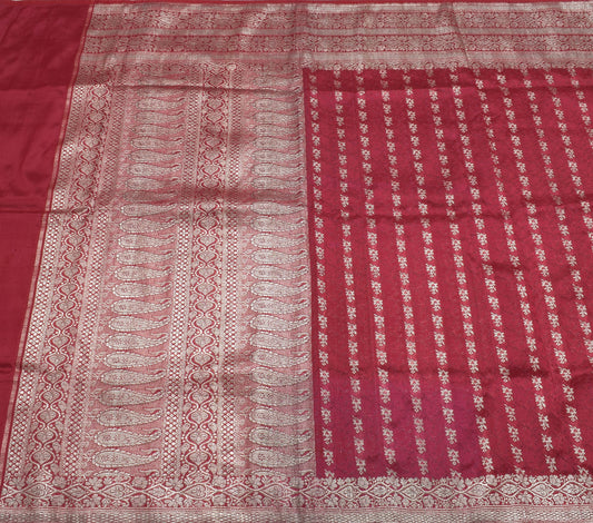 Sushila Vintage Heavy Saree Blend Satin Silk Banarasi Brocade Woven Sari Fabric