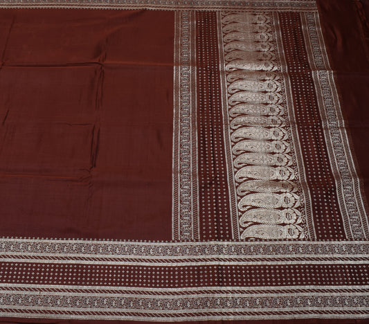 Sushila Vintage Heavy Saree Pure Satin Silk Banarasi Brocade Woven Sari Fabric