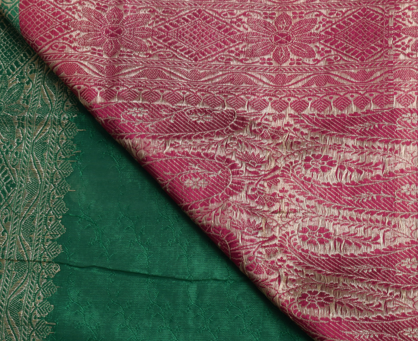 Sushila Vintage Heavy Saree Blend Satin Silk Banarasi Brocade Woven Sari Fabric