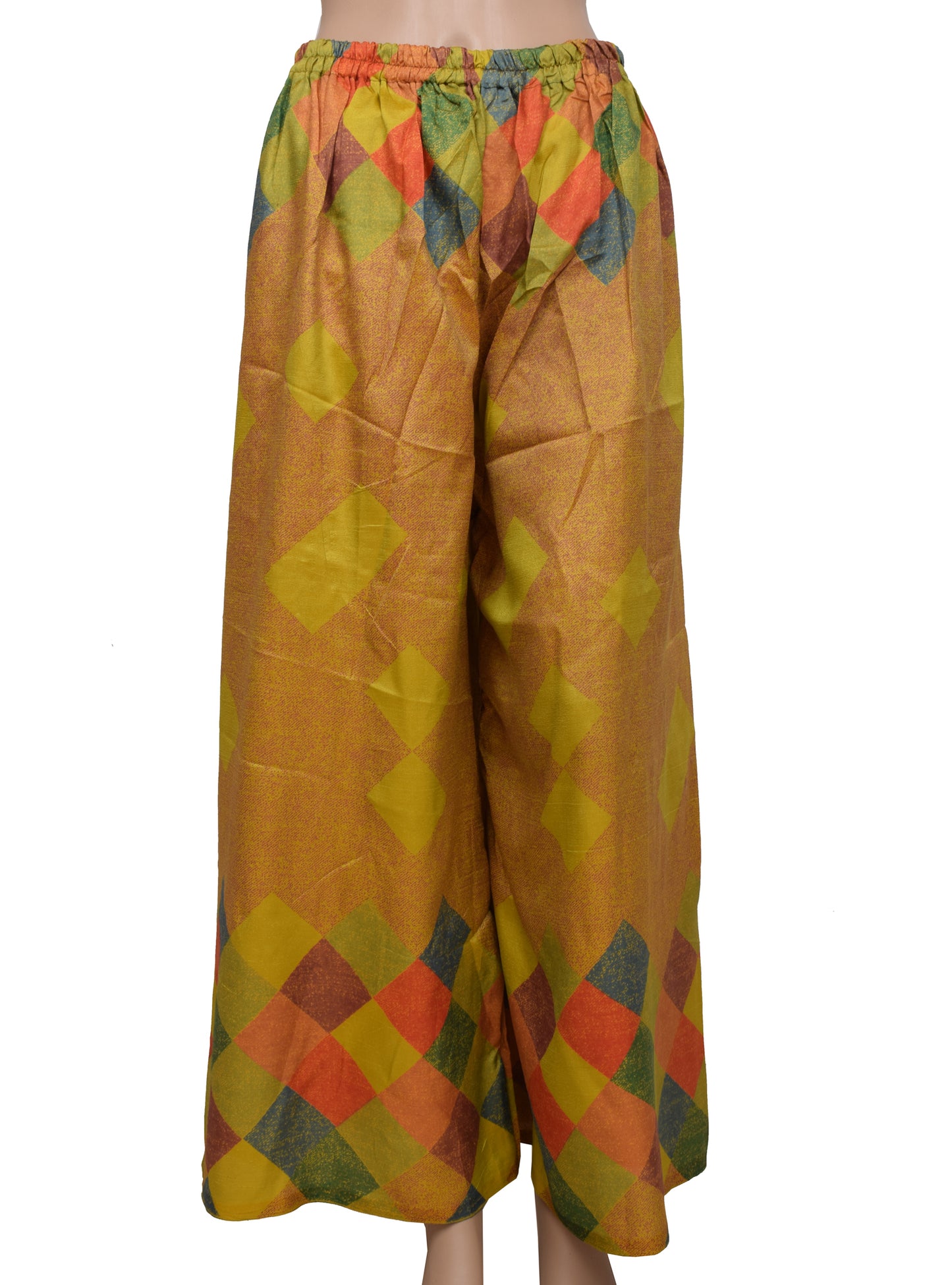 Sushila Vintage Blend Silk Sari upcycled Palazzo Pants & Kafhtan Top Set