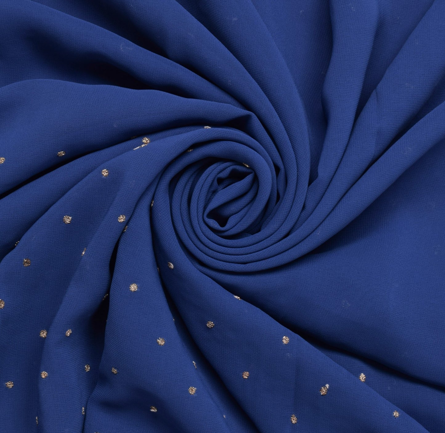 Sushila Vintage Blue Sari Remnant Scrap Multi Purpose Georgette Craft Fabric