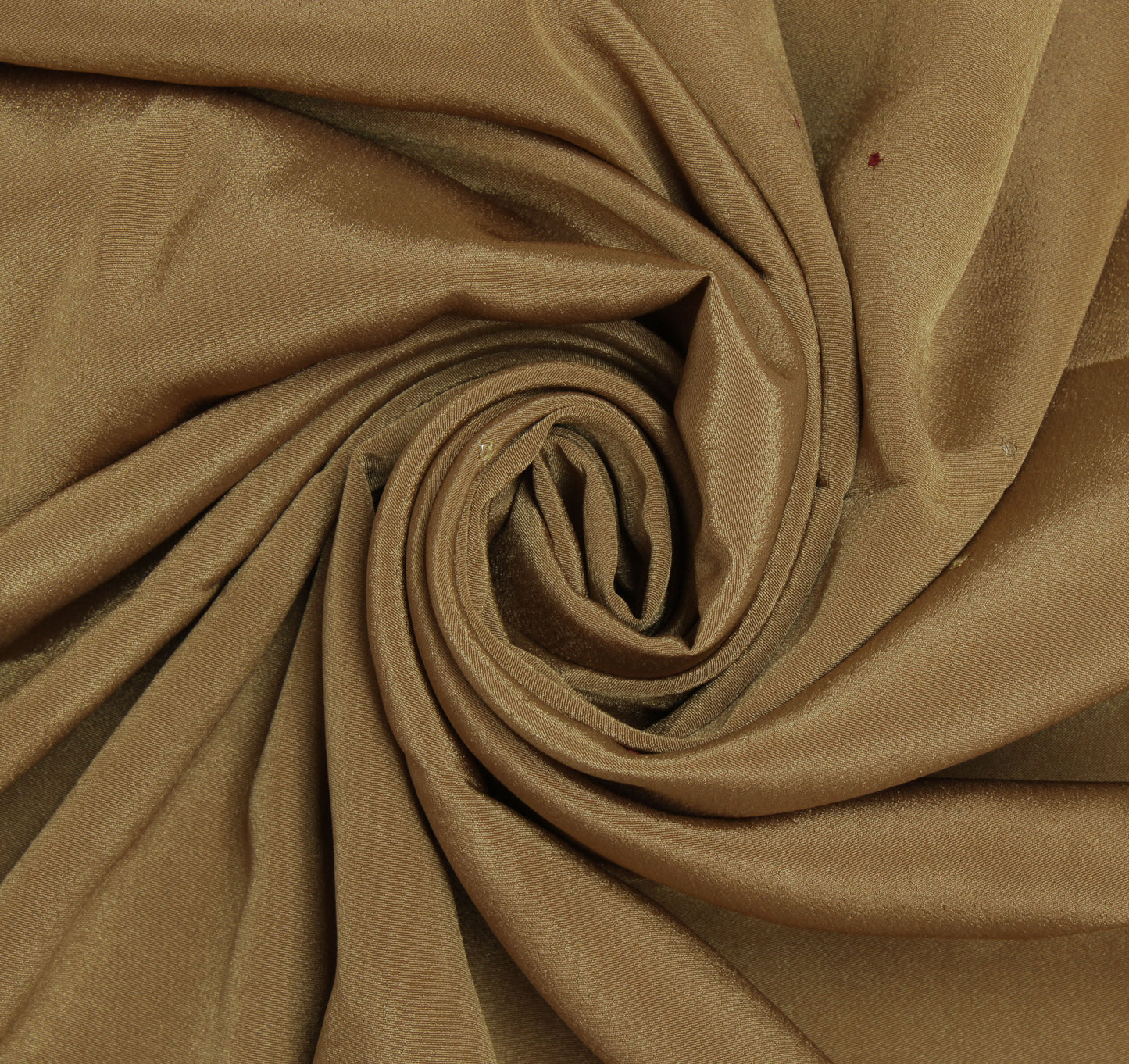 Sushila Vintage Brown Sari Remnant Scrap Blend Silk Embroidered Craft Fabric