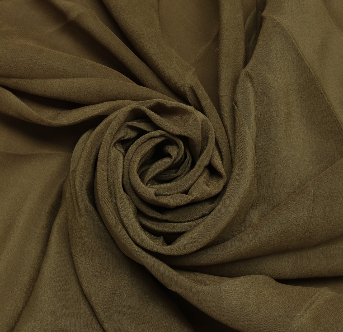 Sushila Vintage Brown Indian Sari Remnant Scrap Pure Georgette Silk Craft Fabric