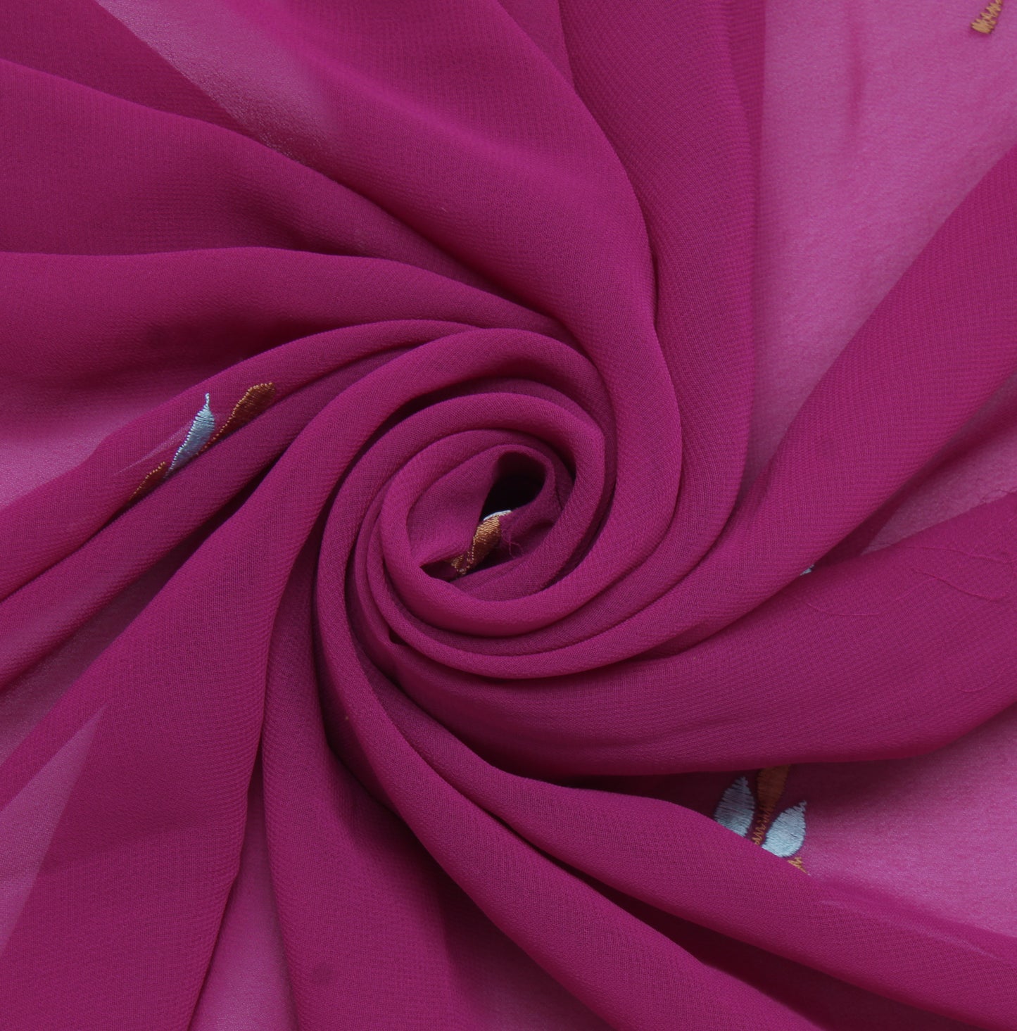 Sushila Vintage Purple Sari Remnant Scrap Blend Georgette Silk Craft Fabric