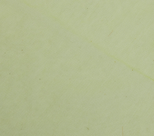 Sushila Vintage Lemon Green Indian Sari Remnant Scrap Net Mesh Craft Fabric