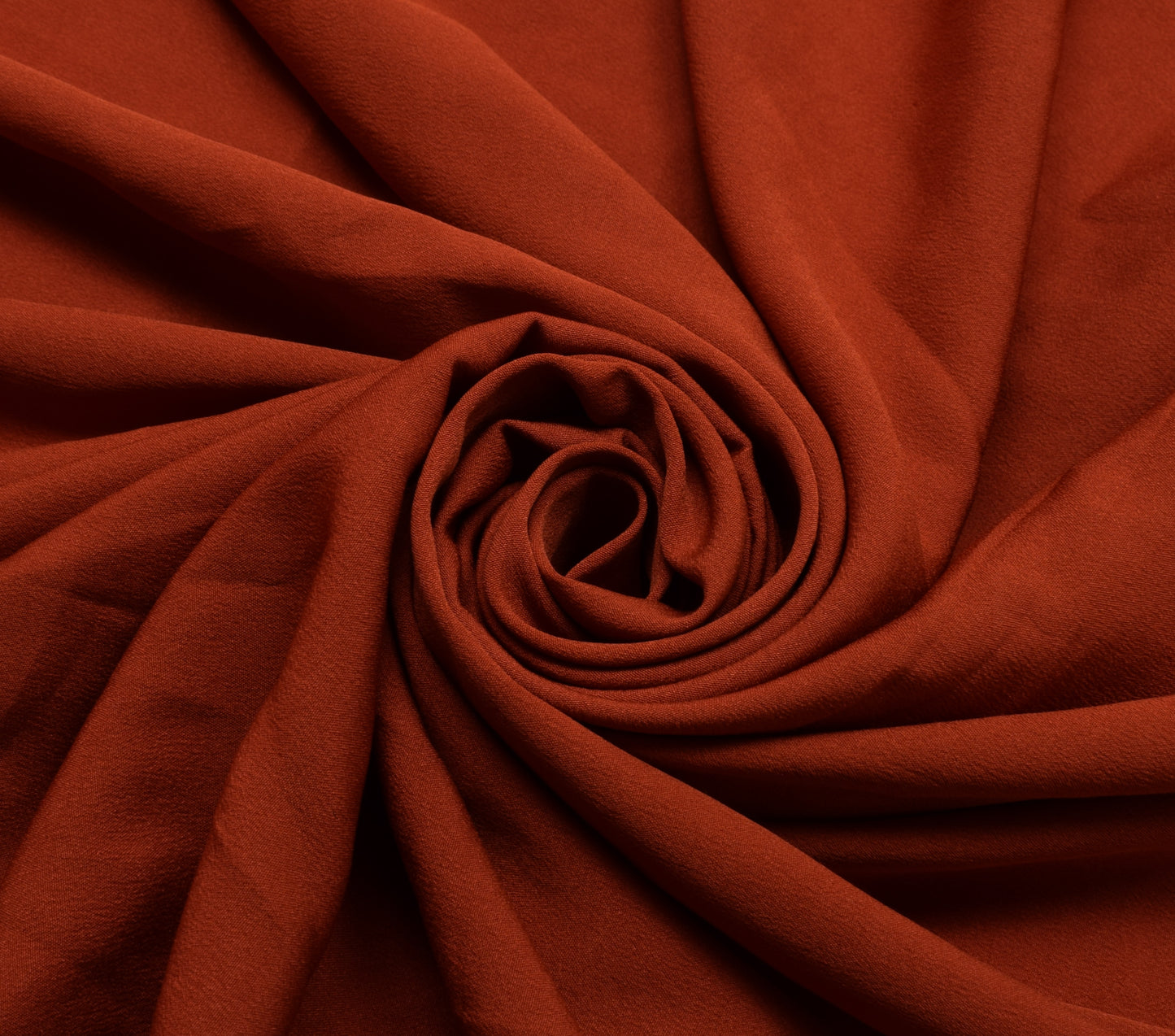 Sushila Vintage Rust Sari Remnant Scrap Blend Crepe Embroidered Craft Fabric