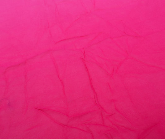 Sushila Vintage Pink Sari Remnant Scrap Multi Purpose Georgette Craft Fabric
