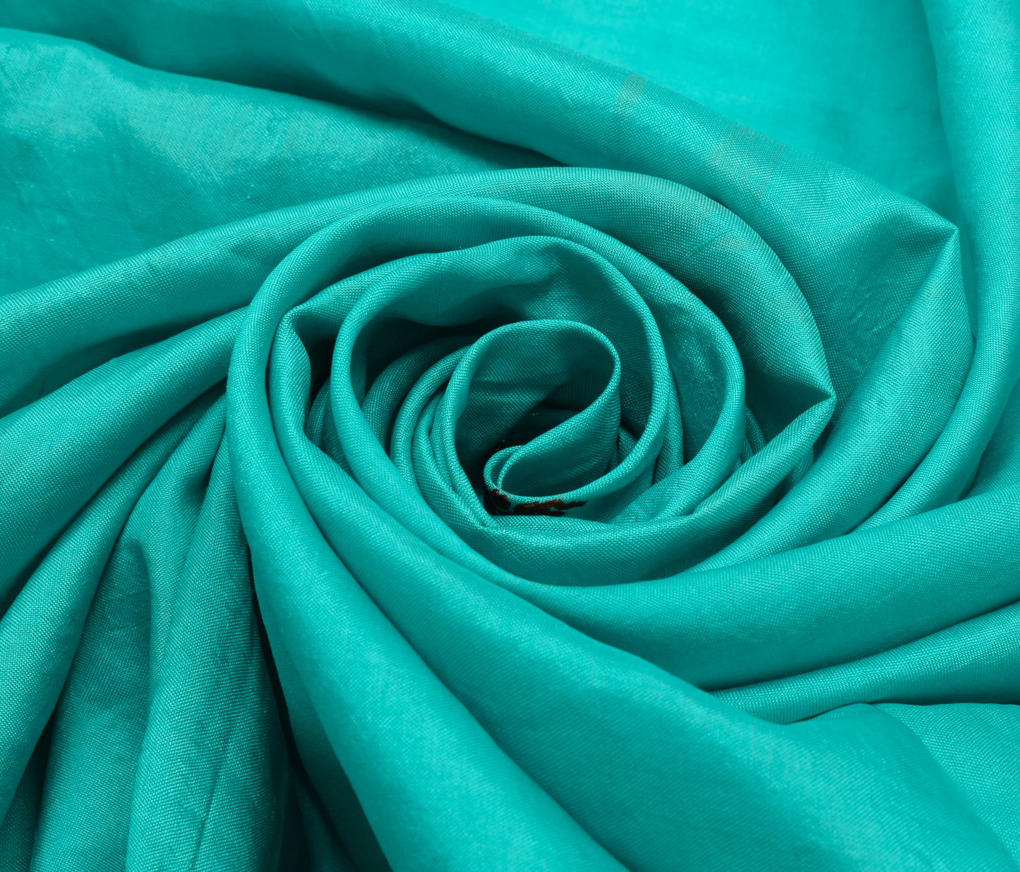 Sushila Vintage Blue Indian Sari Remnant Scrap 100% Pure Silk Woven Craft Fabric