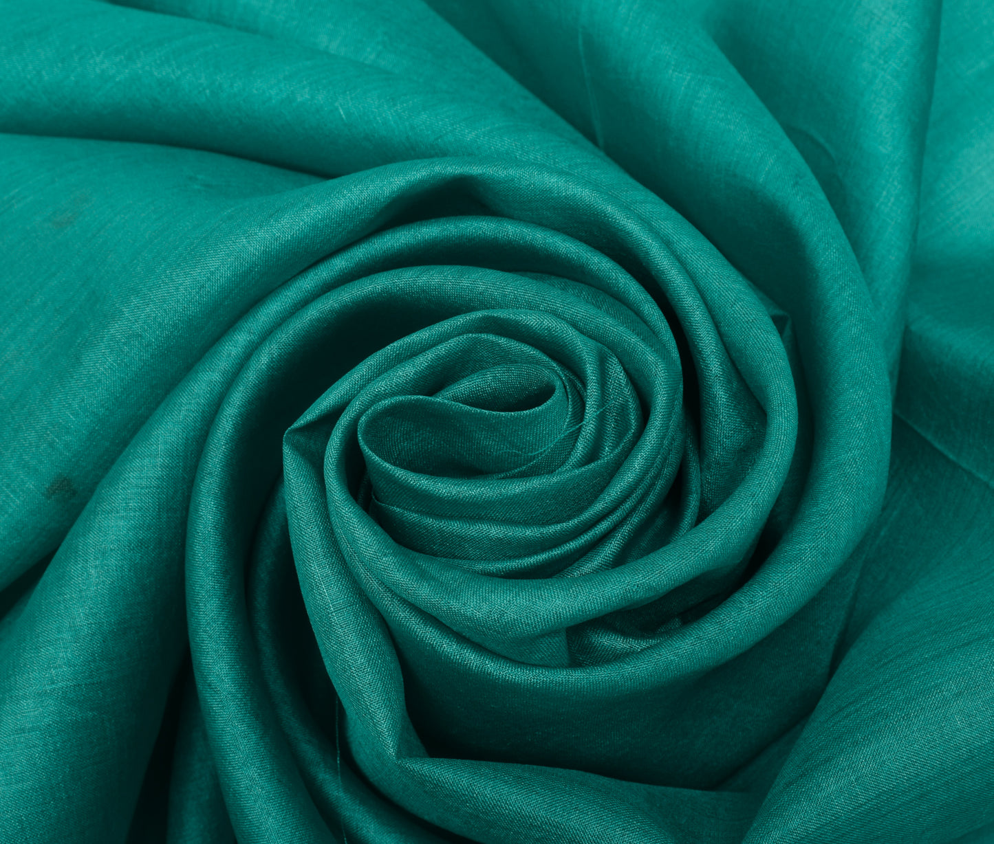 Sushila Vintage Indian Green Sari Remnant Scrap 100% Pure Silk Craft Fabric