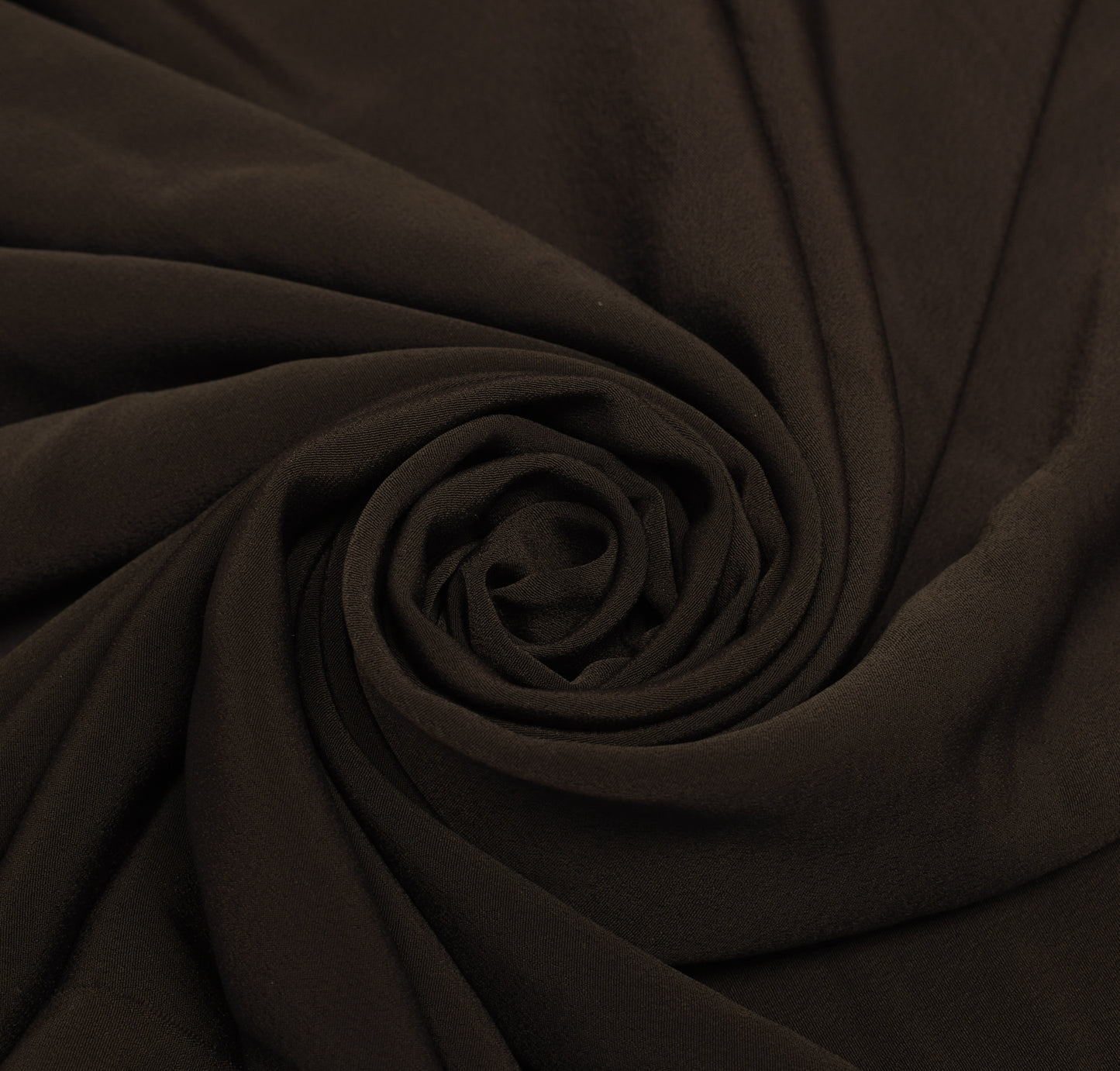 Sushila Vintage Brown Sari Remnant Scrap Blend Crepe Embroidered Craft Fabric