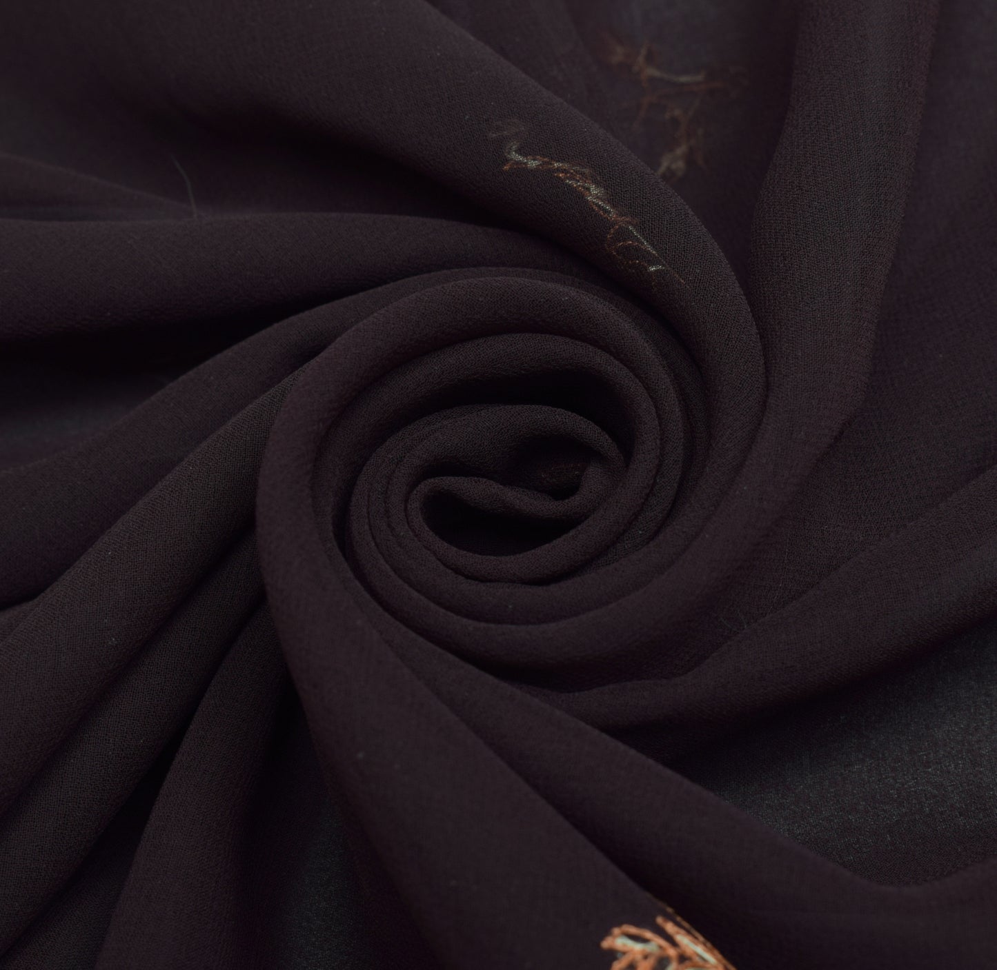 Sushila Vintage Georgette Sari Remnant Scrap Multi Purpose Floral Craft Fabric