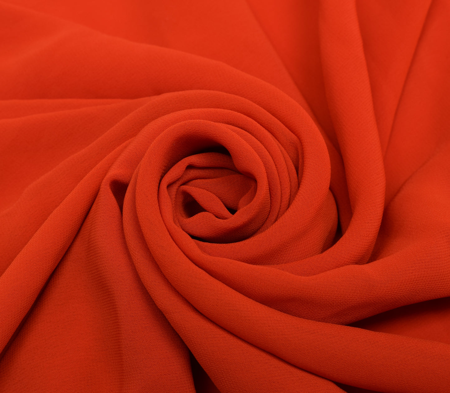Sushila Vintage Orange Sari Remnant Scrap Art Georgette Hand Beaded Craft Fabric