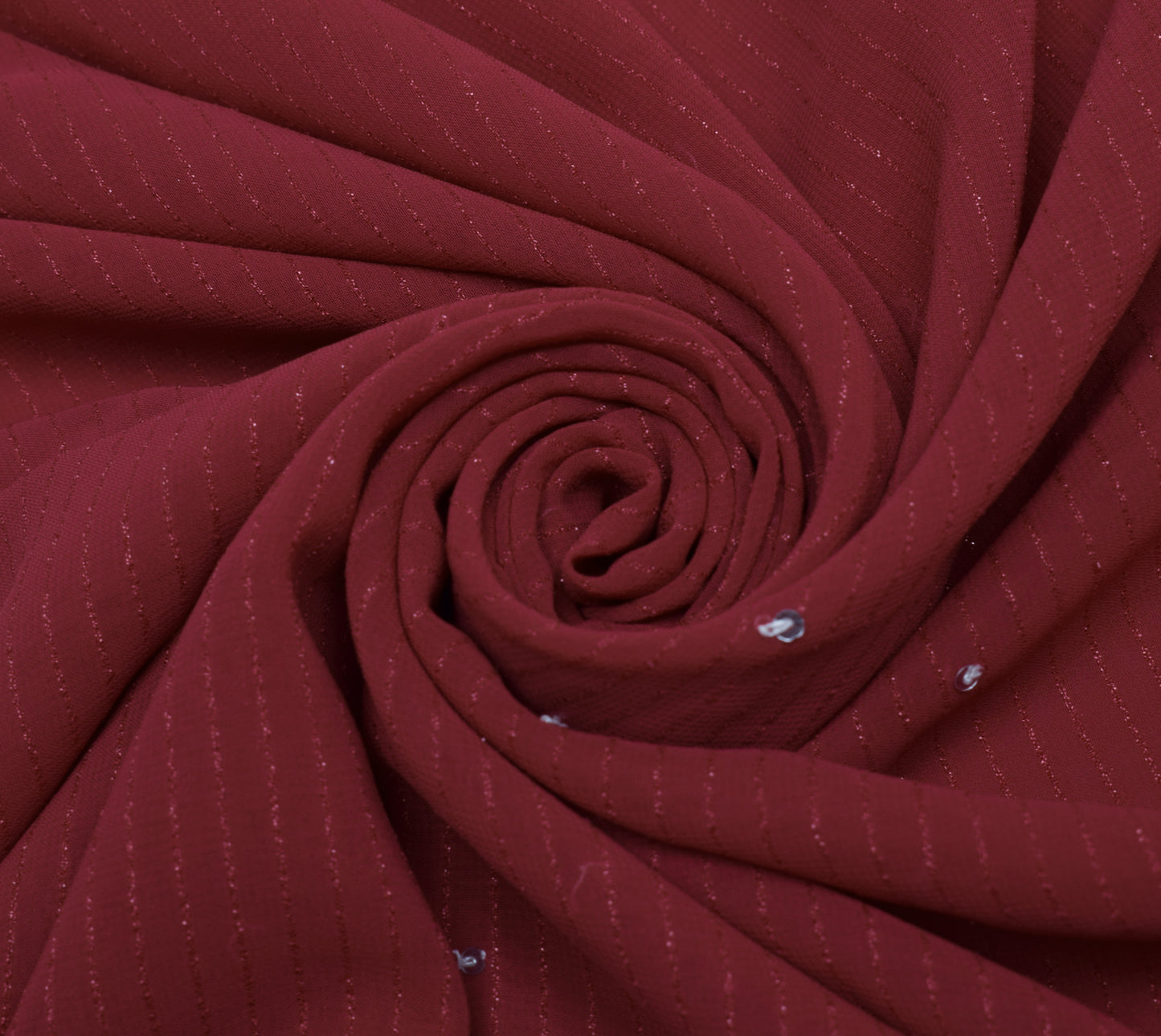 Sushila Vintage Blend Georgette Silk Sari Remnant Scrap Hand Beaded Craft Fabric