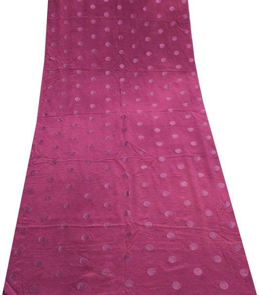 Sushila Vintage 100% Pure Crepe Silk Sari Remnant Scrap Embroidered Craft Fabric