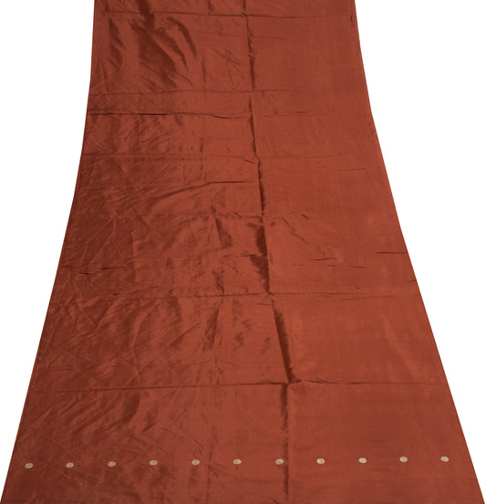 Sushila Vintage Brown Silk Sari Remnant Scrap Multi Purpose Woven Craft Fabric