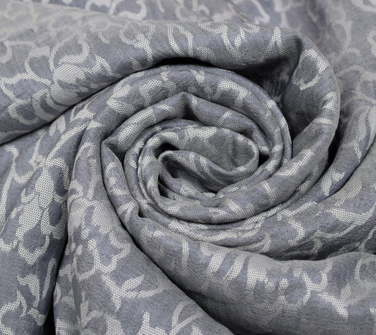 Sushila Vintage Gray Silk Sari Remnant Scrap Multi Purpose Woven Craft Fabric