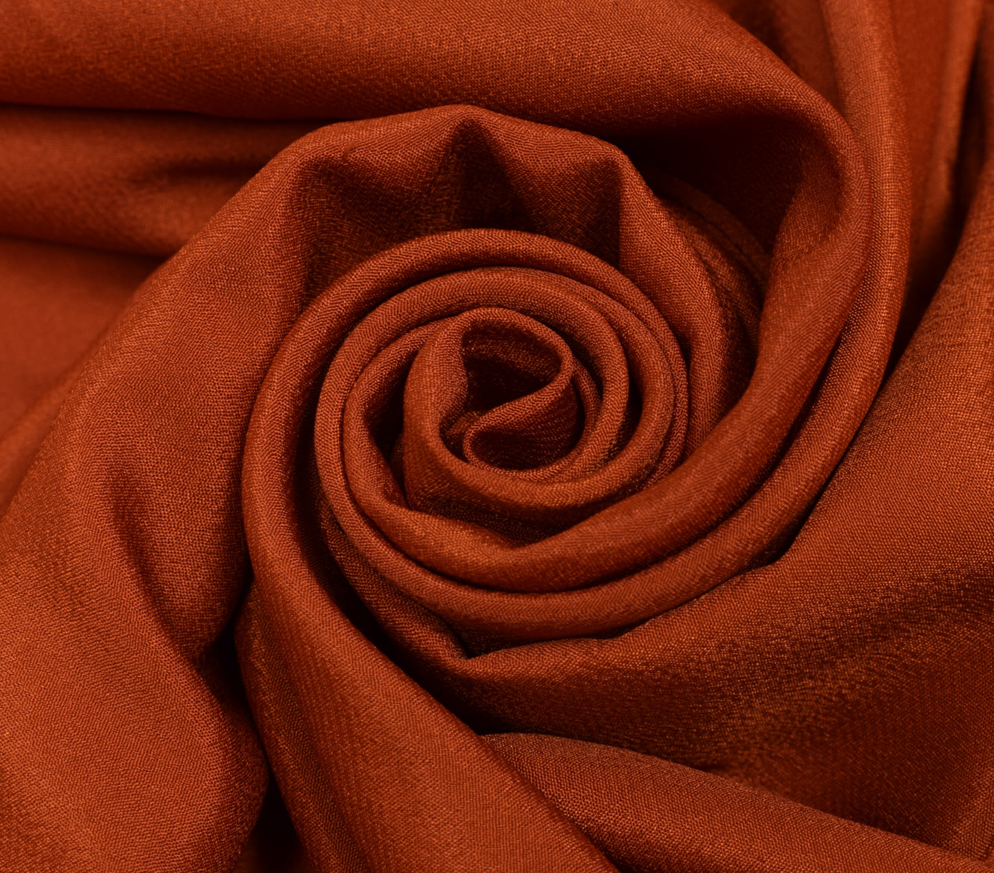 Sushila Vintage Rust Crepe Silk Sari Remnant Scrap Embroidered Soft Craft Fabric