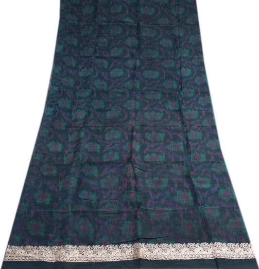 Sushila Vintage Multi-Color Silk Sari Remnant Scrap Multi Purpose Craft Fabric