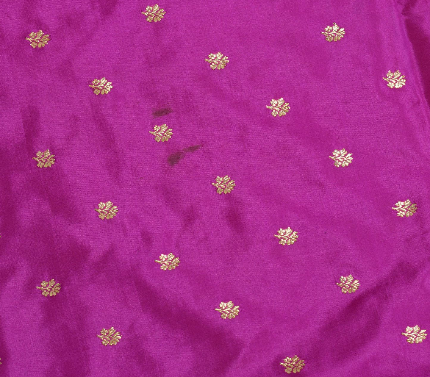 Sushila Vintage Purple Sari Remnant Scrap Multi Purpose Woven Silk Craft Fabric