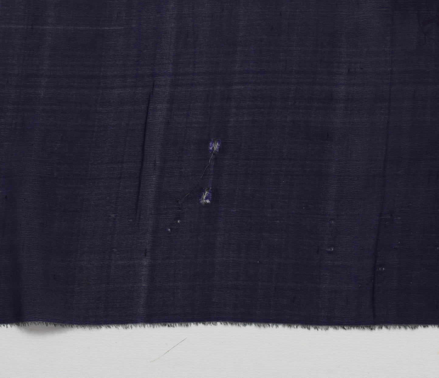 Sushila Vintage Blue Silk Sari Remnant Scrap Multi Purpose Woven Craft Fabric