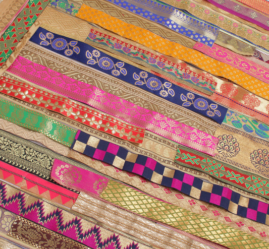 Sushila Vintage 67 Pieces Assorted Lot of Remnant Border Trim Craft Sewing Lace